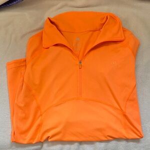 Adidas Vibrant Orange Quarter-Zip Top